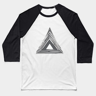 Geometric Triangle Vortex Illusion Graphic No. 440 Baseball T-Shirt